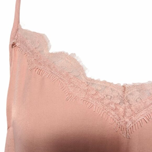 Anthropologie FLOREAT Blush Pink Laced Camisole Tank Top S - Picture 2 of 6